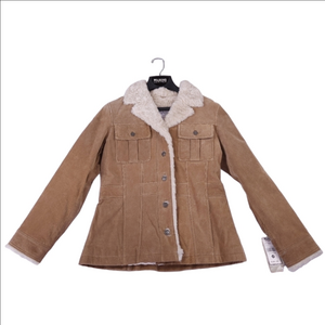 Wilsons Leather Tan Jacket with Cream Accents